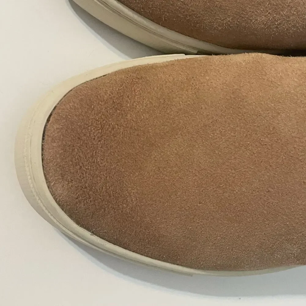 Frye Women’s Ivy Scallop Suede Slip On Sneakers Pale Blush Size 6.5